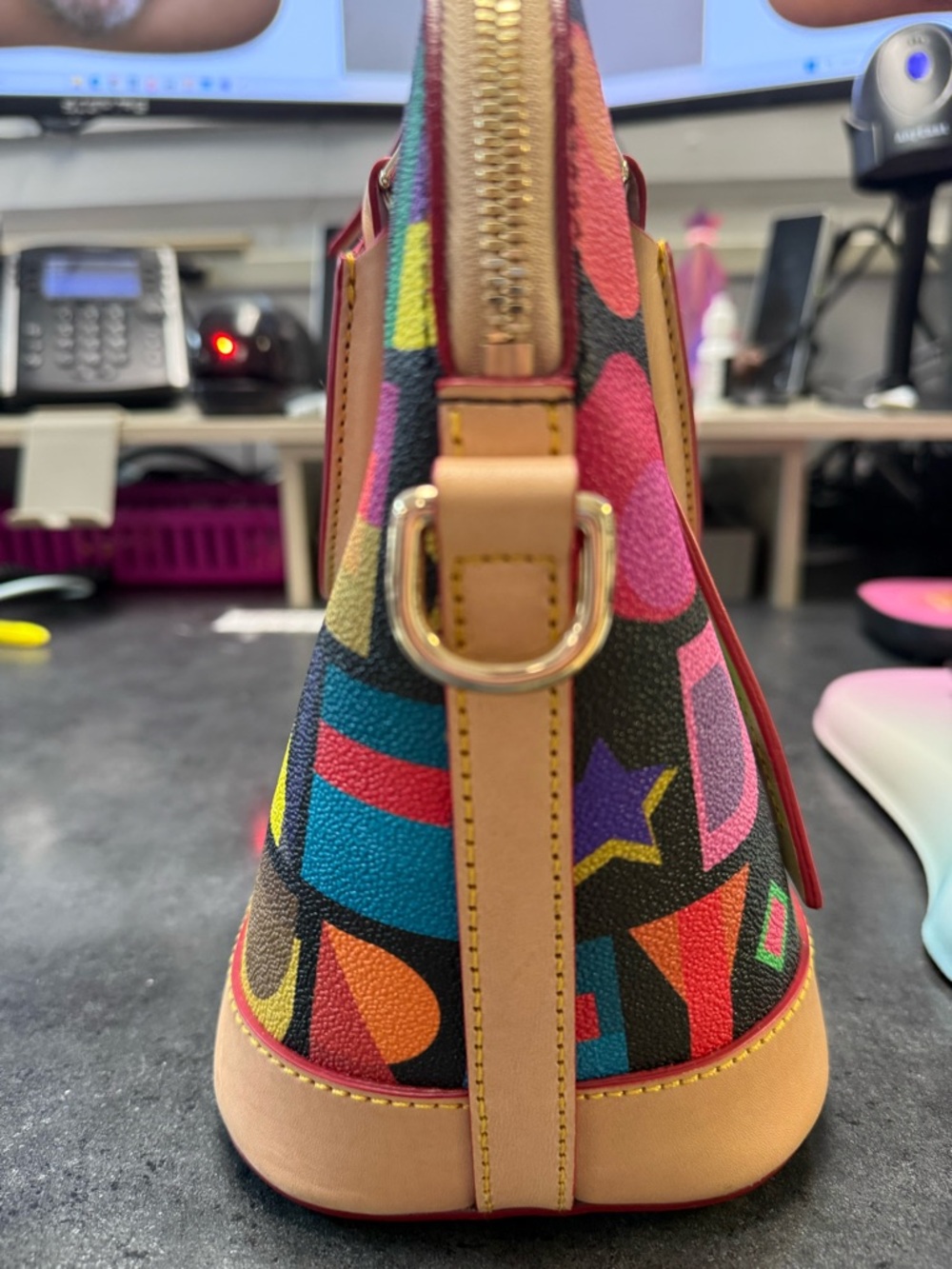Dooney and Bourke Art Deco Zip Zip Satchel - Picture 5 of 14
